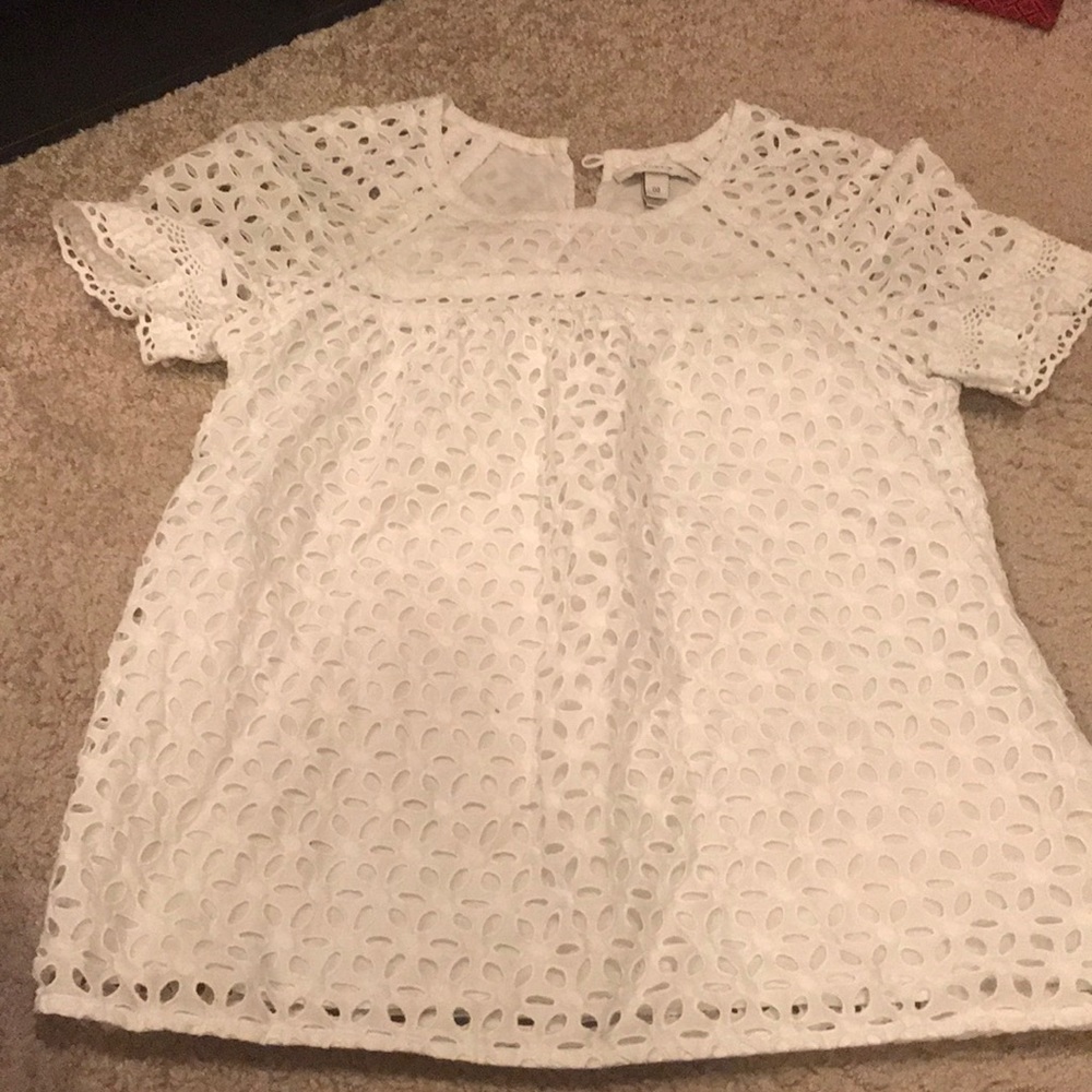 J. Crew Eyelet Top